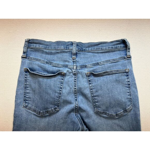 J.Crew Womens Straight Jeans Classic Button Fly Denim Stretch Size 30 Blue Solid - Picture 7 of 11